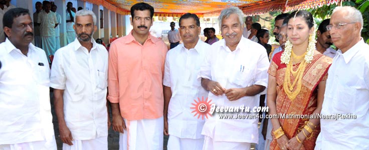 Oommen Chandy at Rekha Marriage